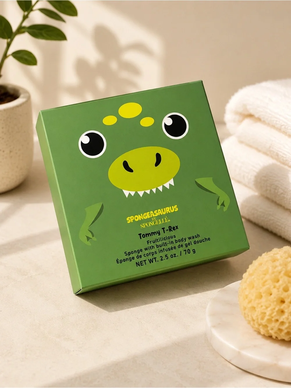 Spongeasaurus Tommy T-Rex Body Wash Infused Sponge